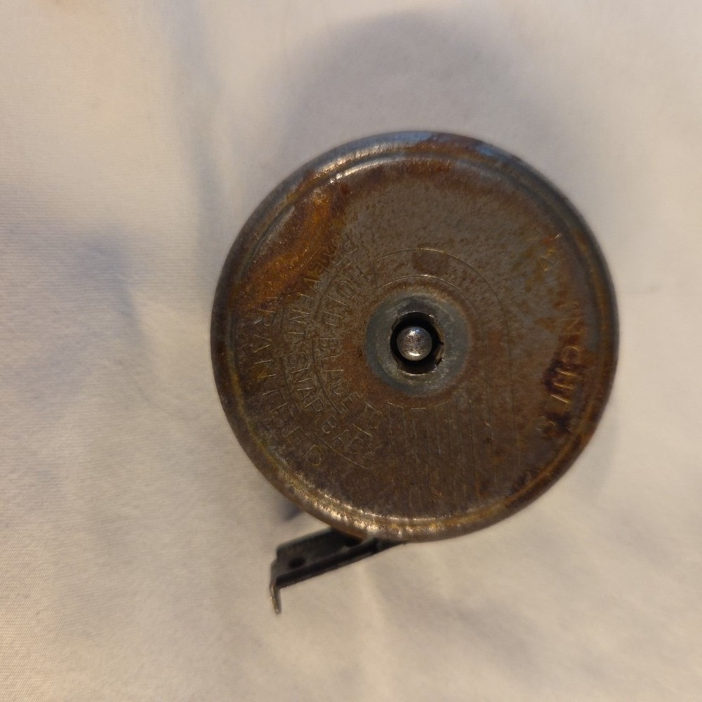 Vintage BALDWIN Handi-Rule Pull Tape Measure 72" Long Metal Case Retractable USA